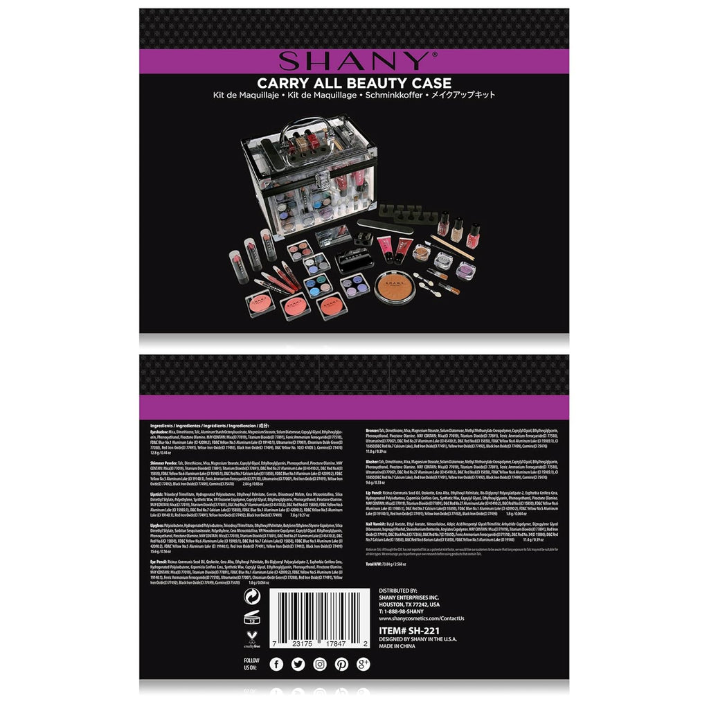 Valija, Shany Cameo cosméticos para kit de maquillaje con caja de a...