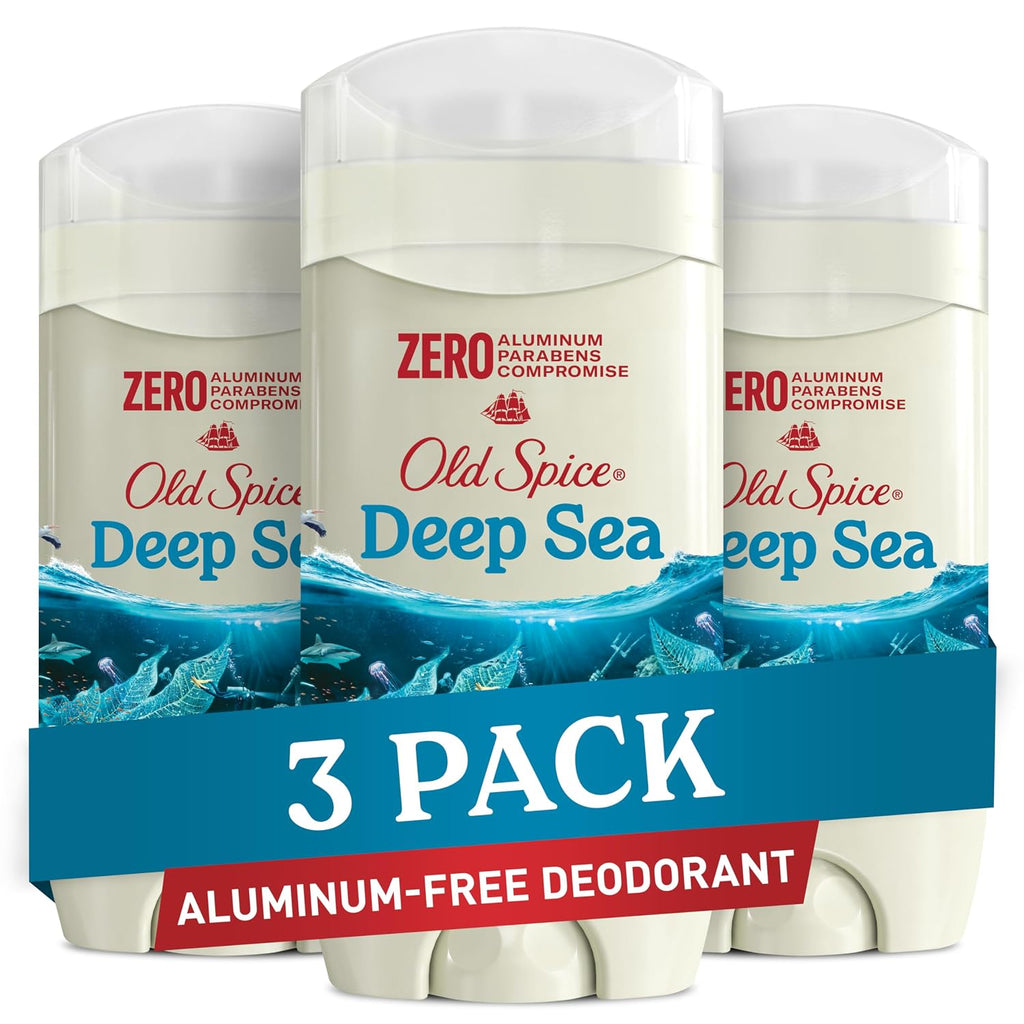 Old Spice Desodorante para hombres, sin aluminio, aroma de mar prof...