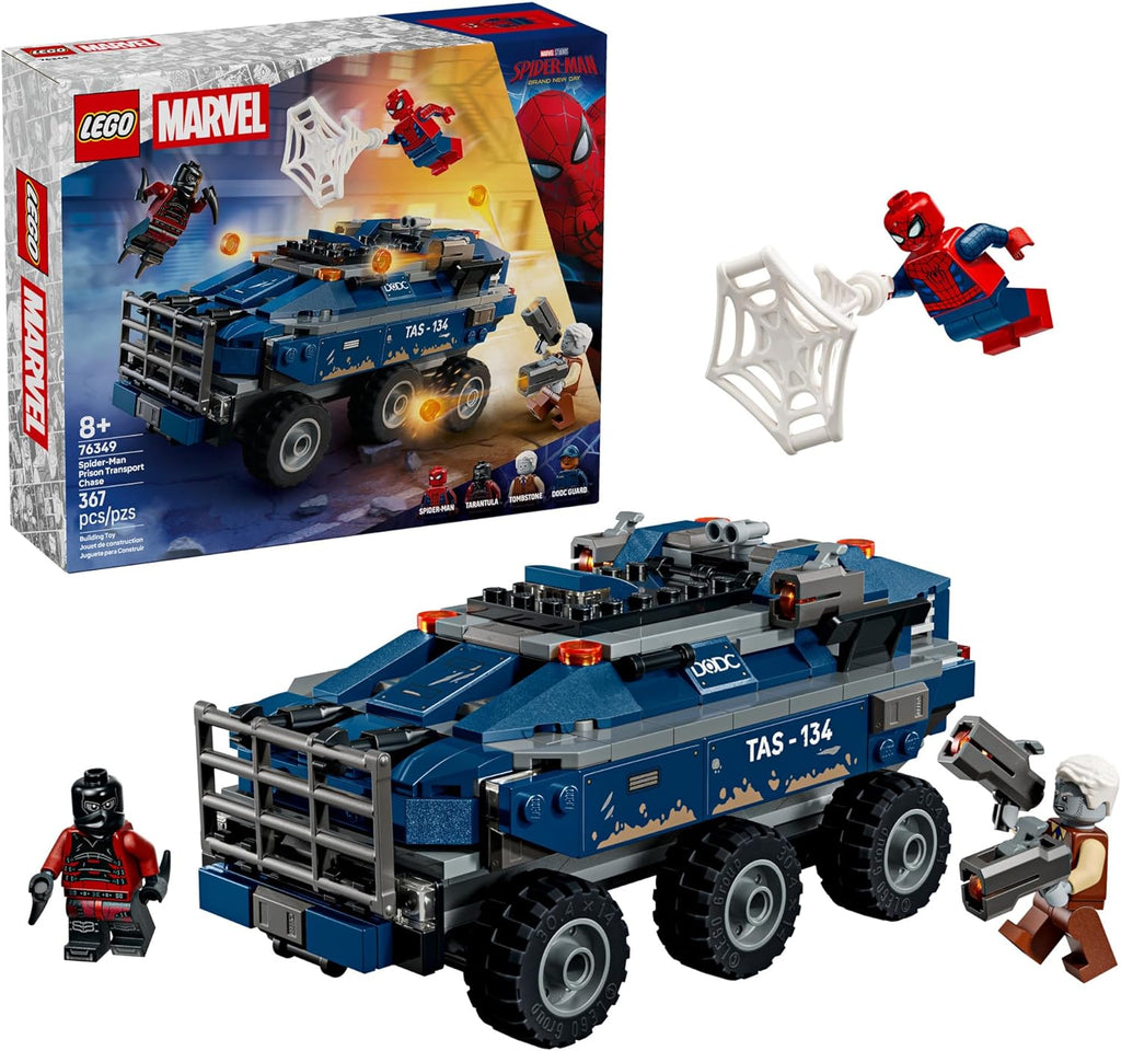 LEGO Marvel Spider-Man Prison Transport Chase - Juguete de construc...