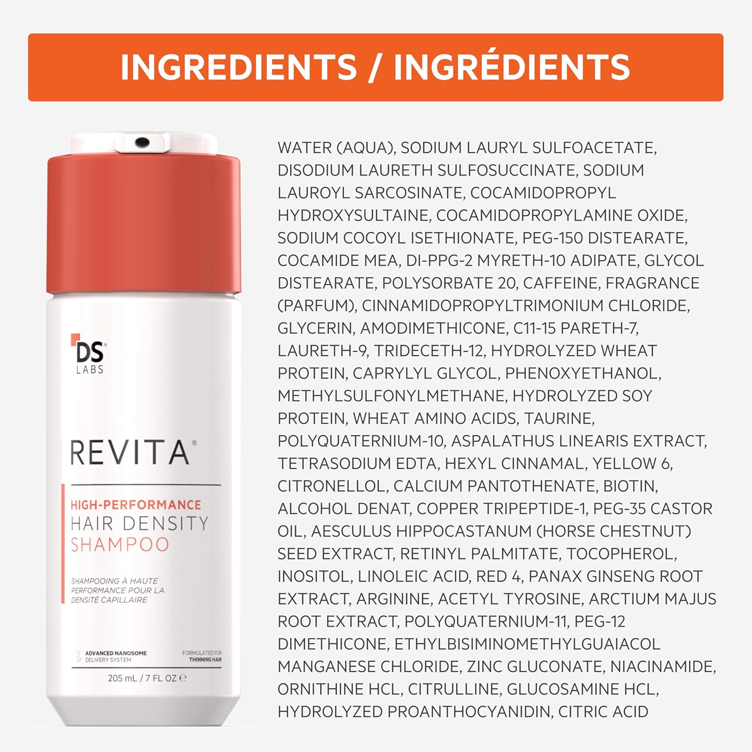 DS Labs - Kit de champú y acondicionador Revita para hombres y muje...