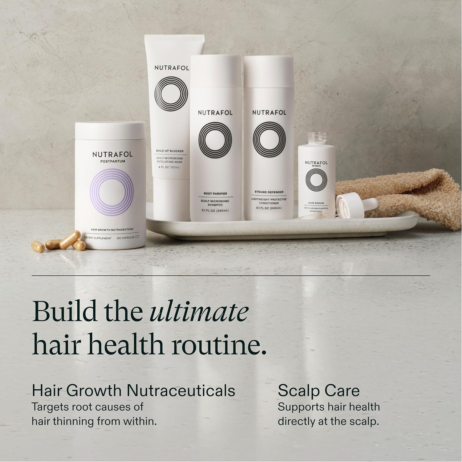 Suplemento para el crecimiento del cabello posparto Nutrafol