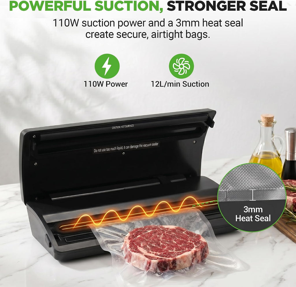 NutriChef Sellador al Vacío para Alimentos - Sistema Automático de...