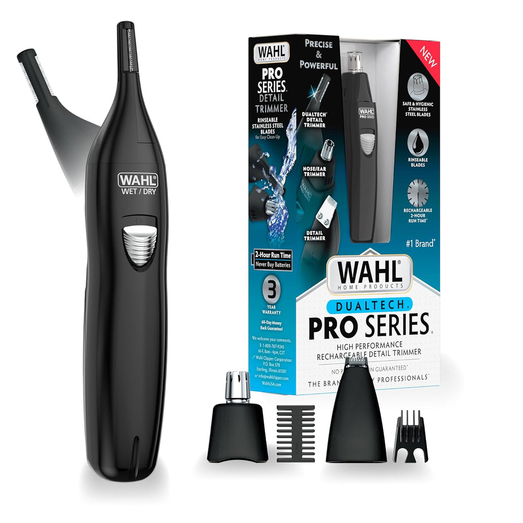 Wahl Pro Series® - Recortadora de vello recargable para cejas, orej...