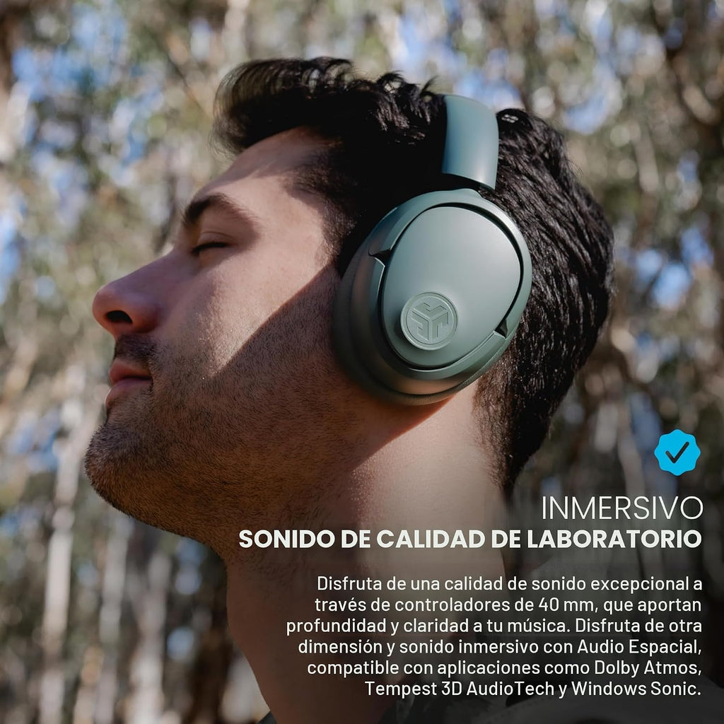 JLab JBuds Lux ANC - Paquete de auriculares sobre la oreja con auri...