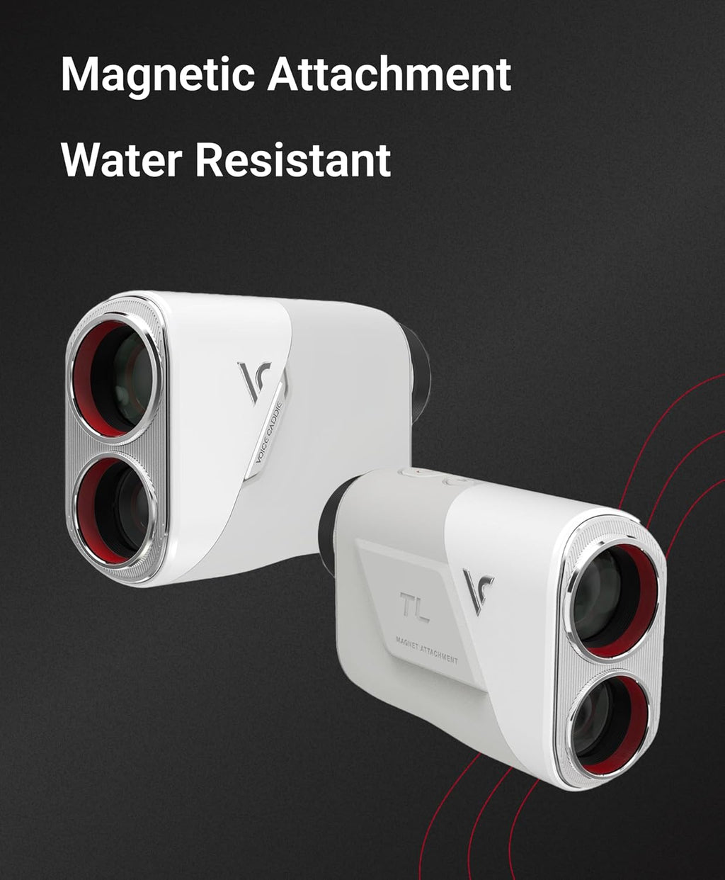 Voice Caddie TL1 - Telémetro láser de golf y funda (rosa indio)