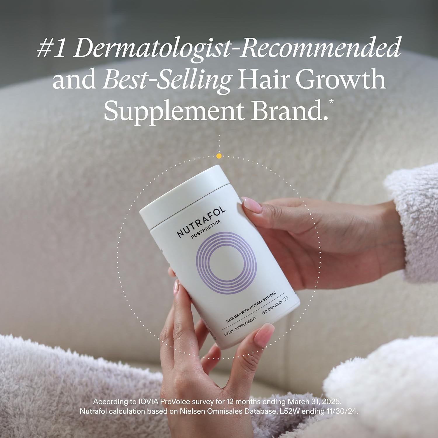 Suplemento para el crecimiento del cabello posparto Nutrafol