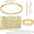 Kigeli 4 Pcs Rhinestone Jewelry Set