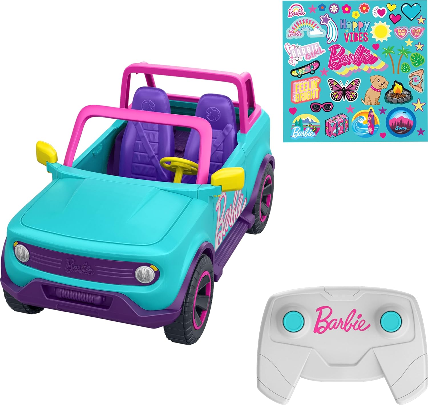Barbie Hot Wheels RC SUV, vehículo de control remoto que se adapta...