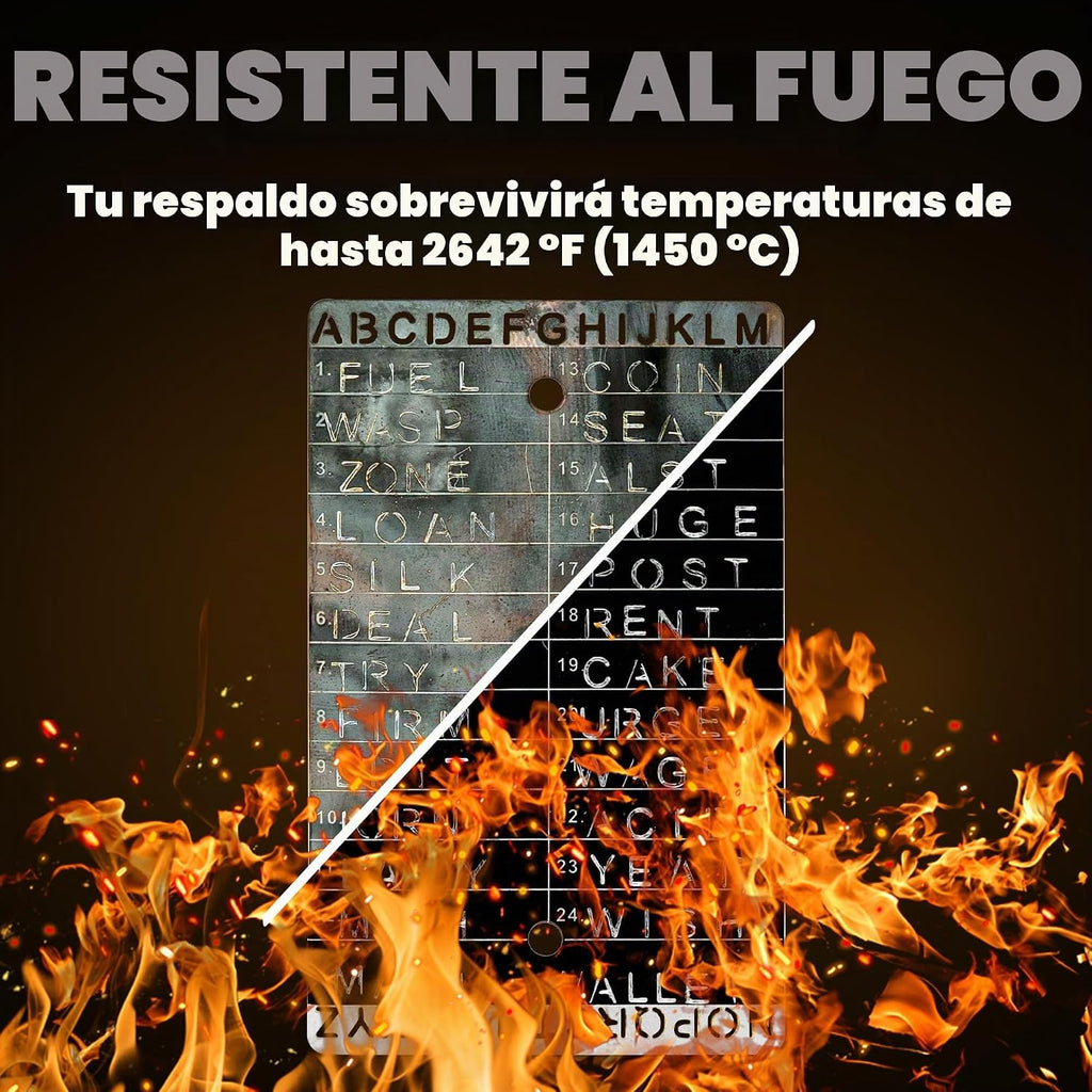 Crypto Seed Bank - Frase de semilla de metal para 24 palabras Crypt...