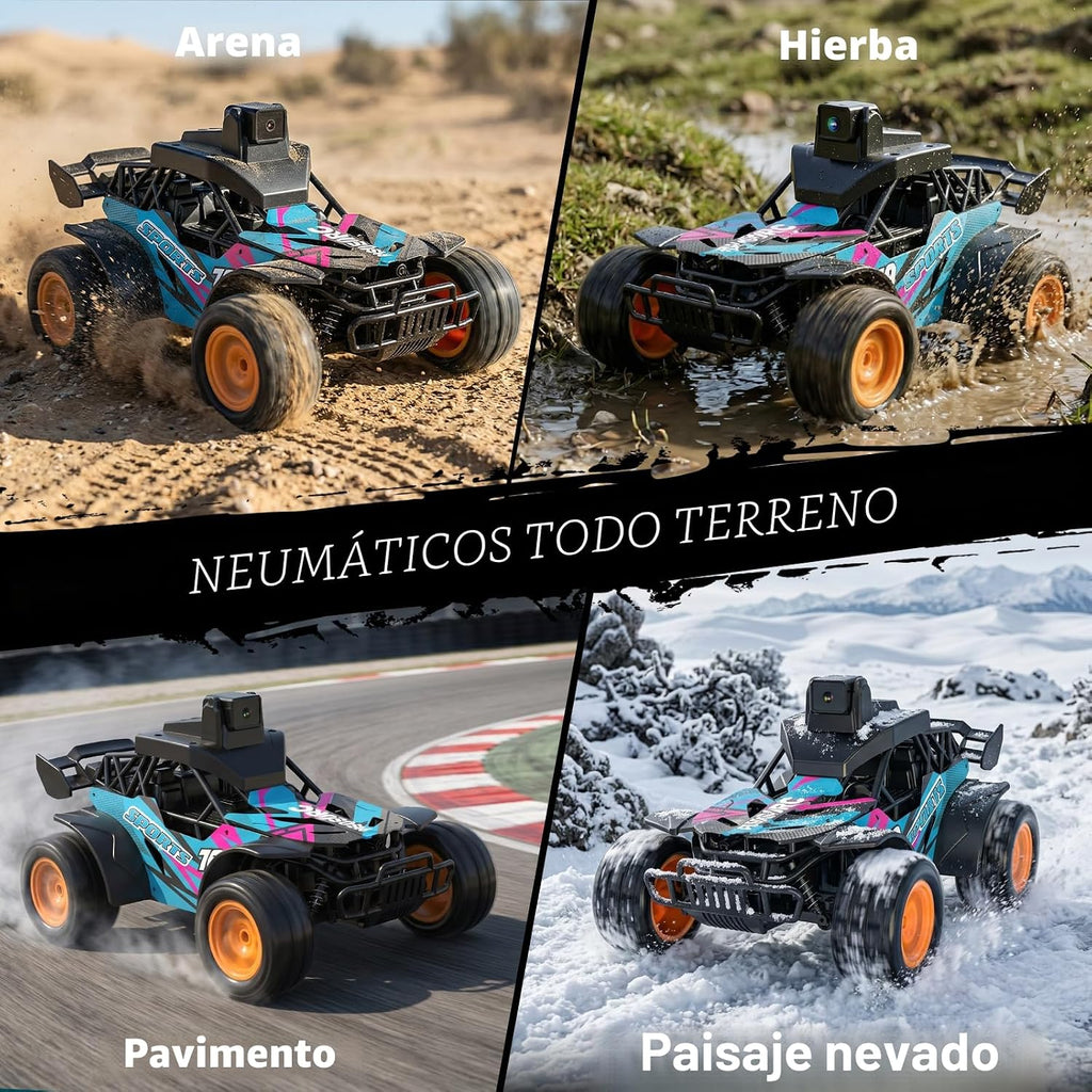Auto RC con cámara, camión de control remoto de 2.4 GHz con pantall...