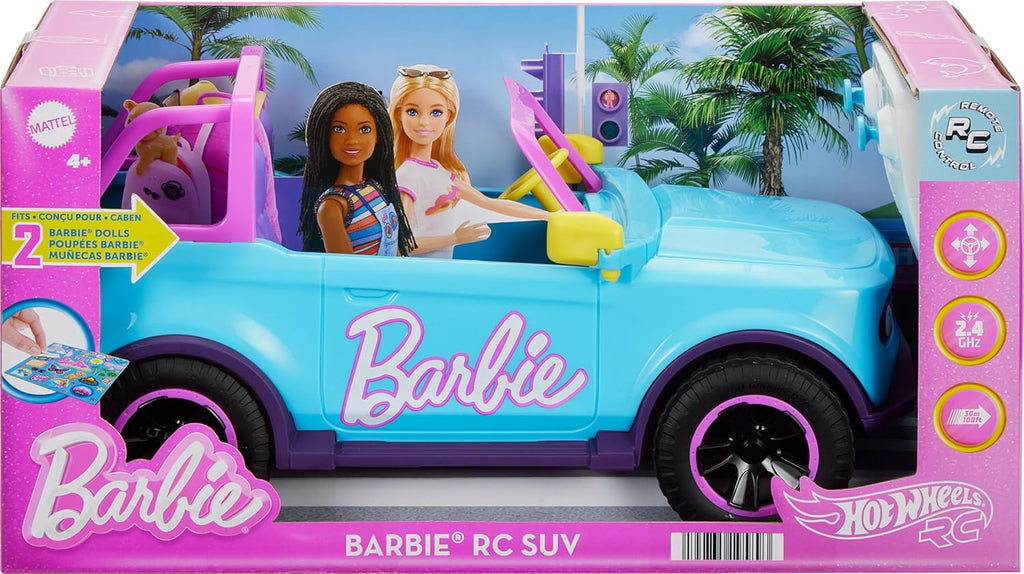 Barbie Hot Wheels RC SUV, vehículo de control remoto que se adapta...