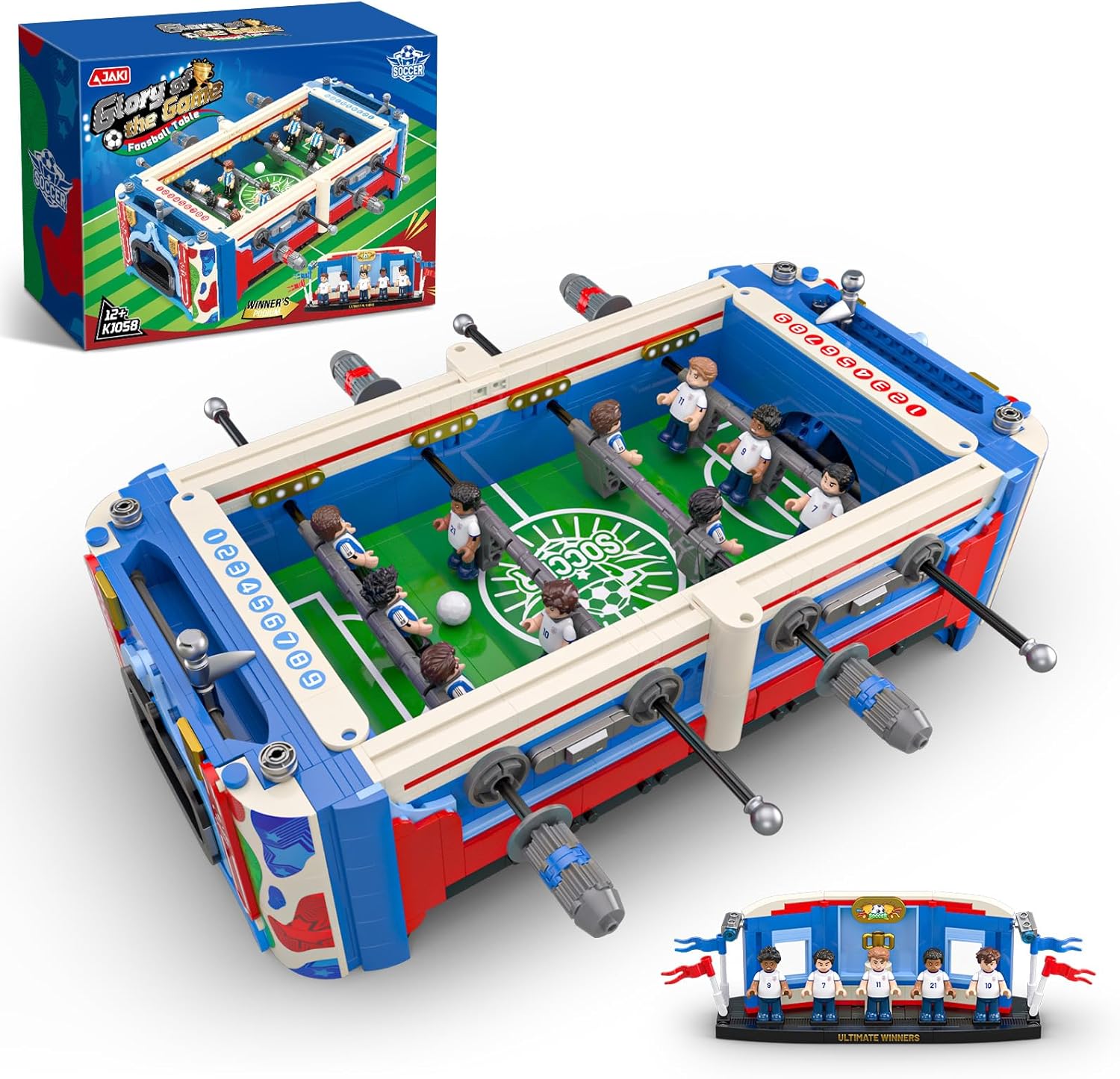 Tweandar Soccer Match Trophy Juego de construcción de mesa de fútbo...