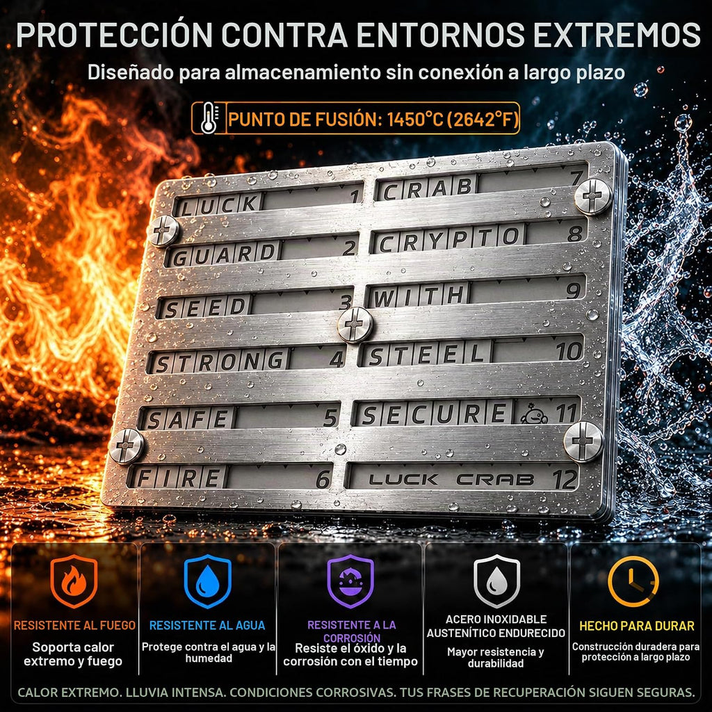 luckcrab Almacenamiento de frases de semillas criptográficas de met...