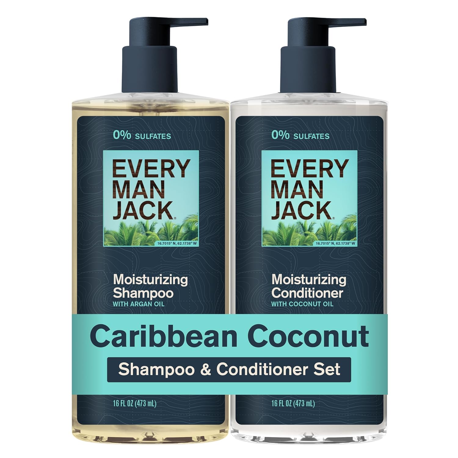 Every Man Jack Juego de champú y acondicionador para hombre, coco c...