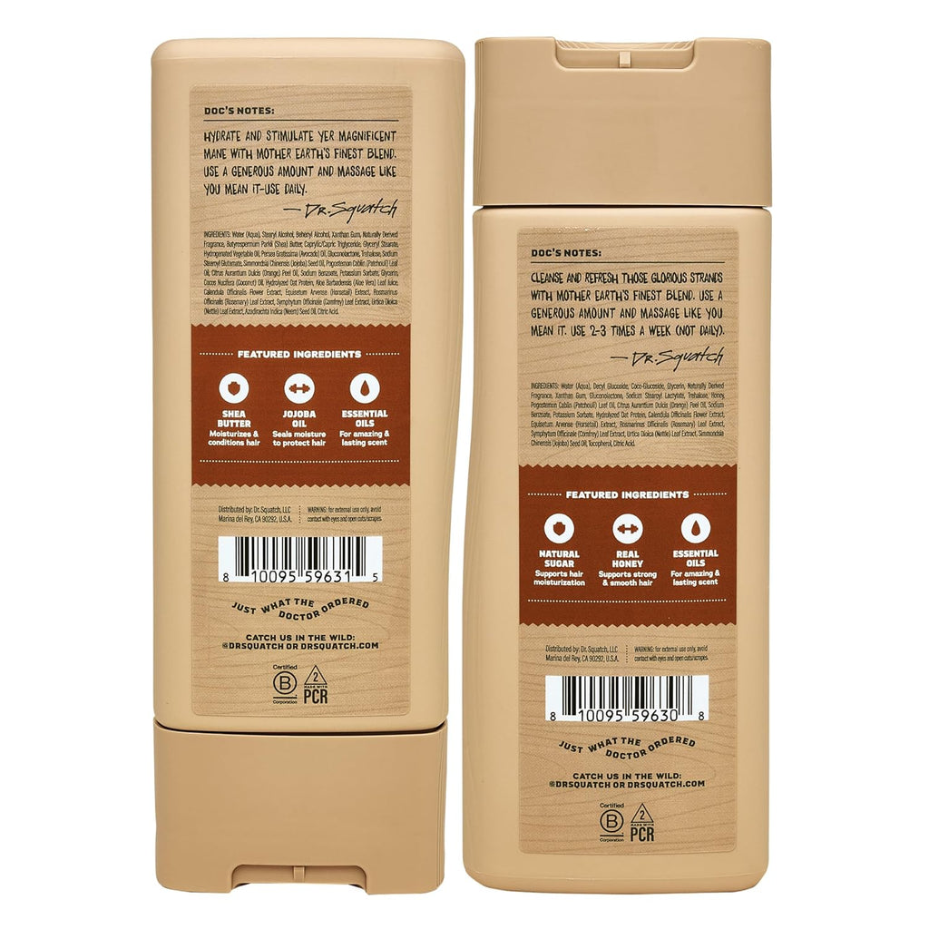 Dr. Squatch Set de champú y acondicionador natural para hombre, cha...