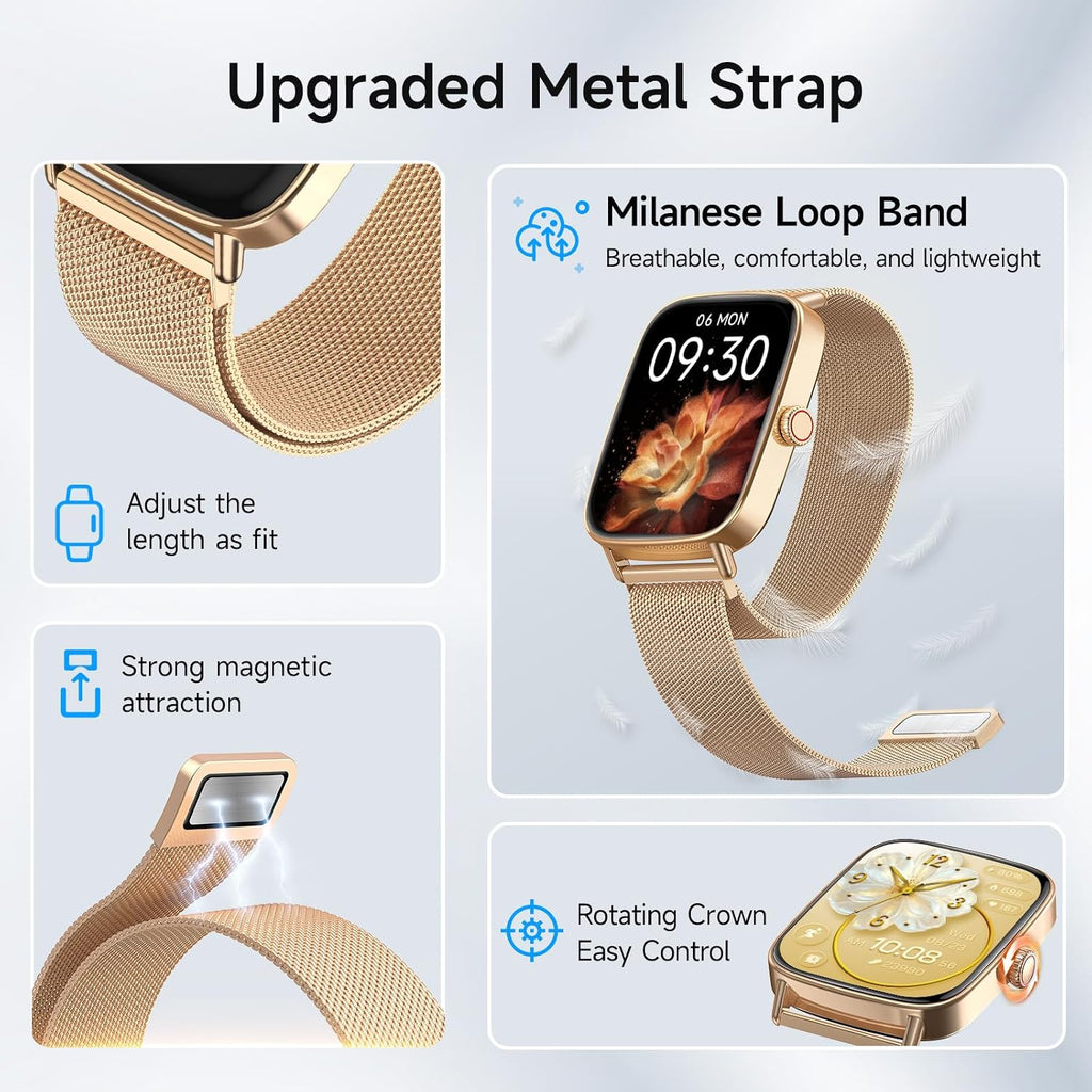 Reloj inteligente para hombres y mujeres, 1.85" HD, reloj intel...