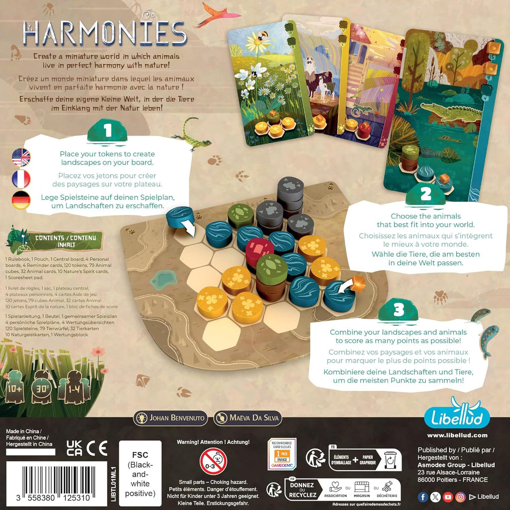 Asmodee Harmonies Juego de mesa - Crea paisajes oníricos, juego est...