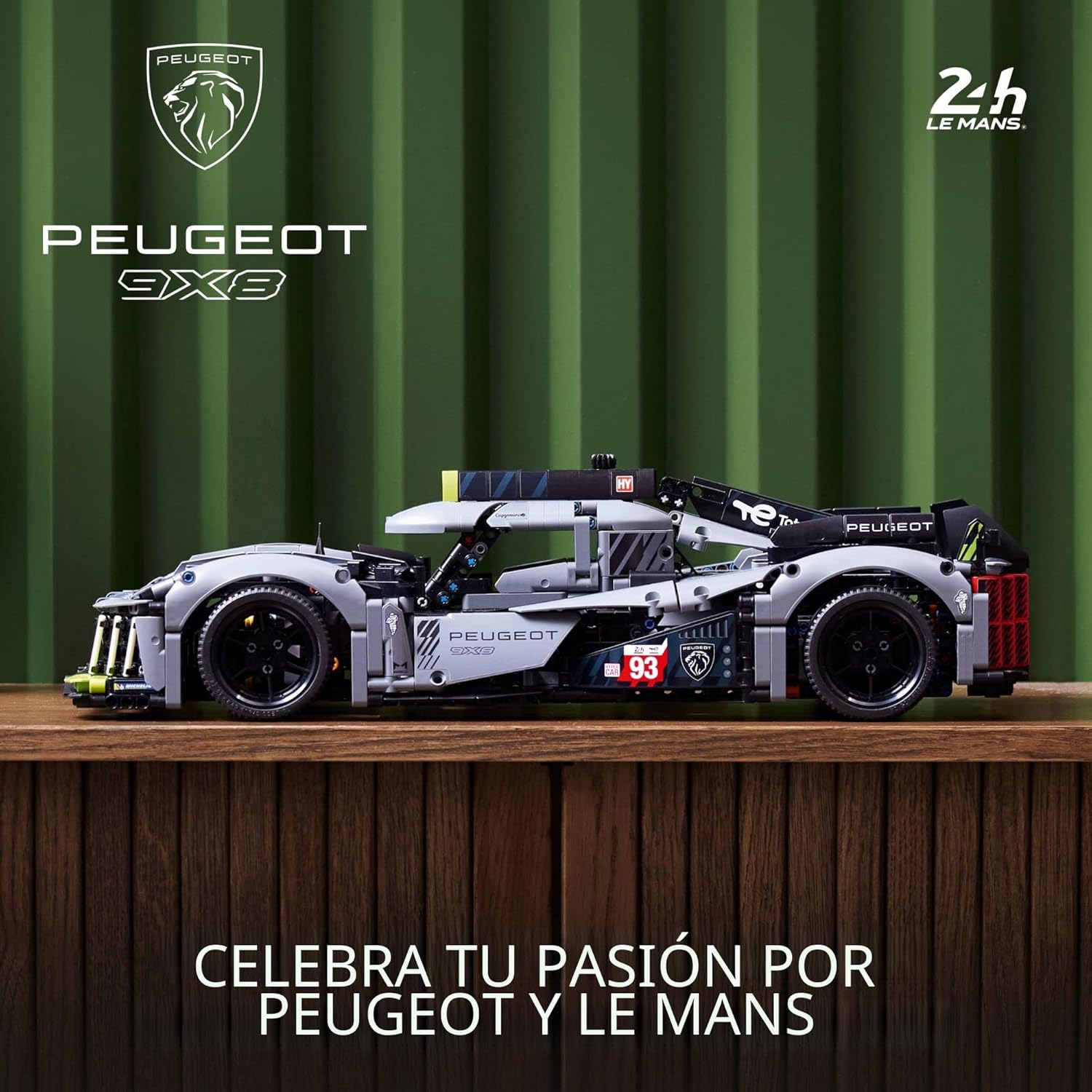 LEGO Technic Peugeot 9X8 24H Le Mans Hybrid Hypercar 42156 - Kit de...