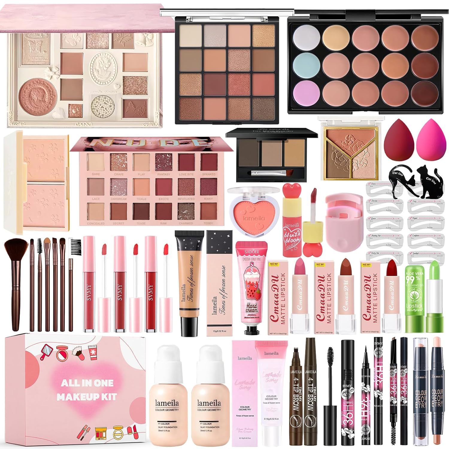 Kit de maquillaje todo en uno para mujeres, kit completo, juego de...