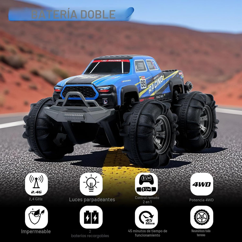 QXHOL - Camión monstruo impermeable RC con gesto, vehículo de contr...