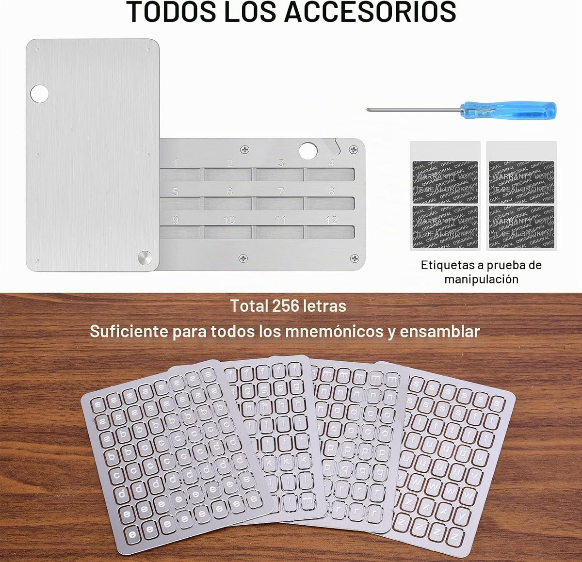 Almacenamiento de semillas de acero criptográfico, Bitcoin Wallet C...