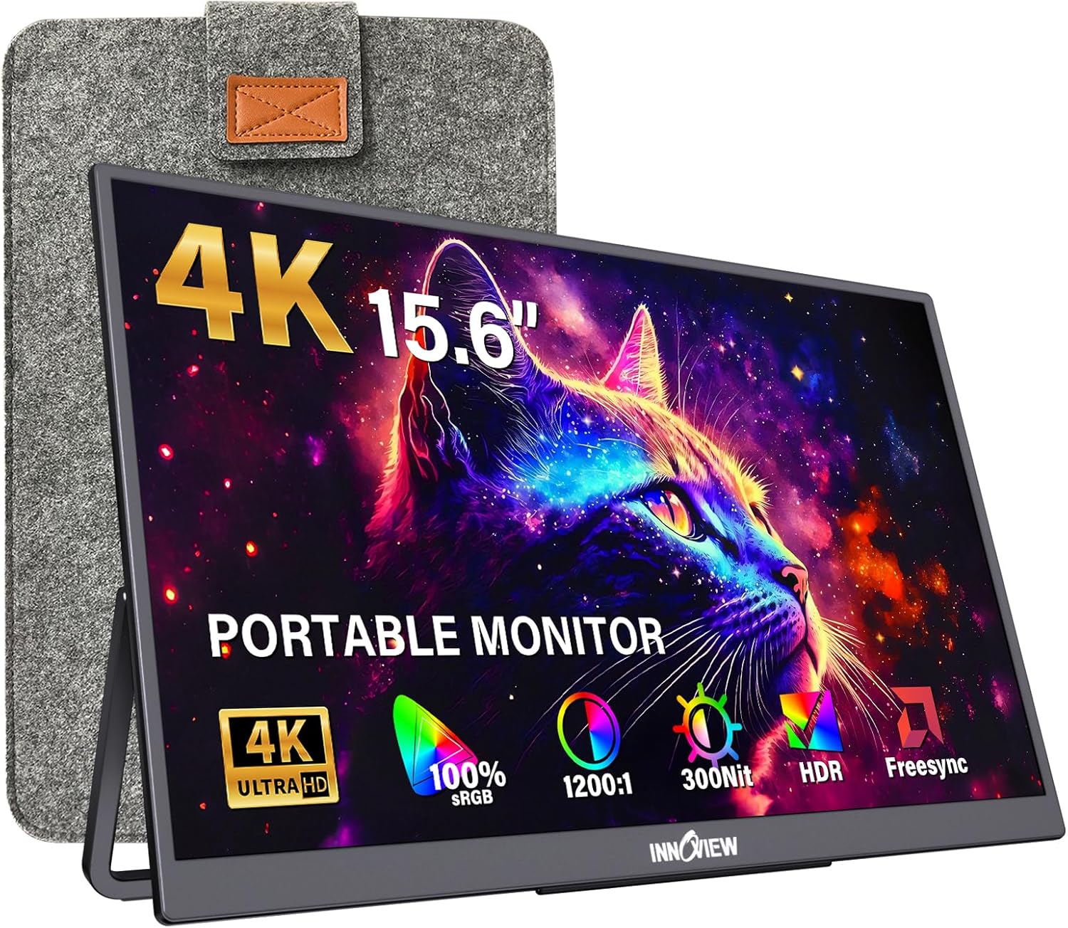 InnoView Monitor portátil de 15.6" 60Hz 4K UHD 3840x2160 | 100%...