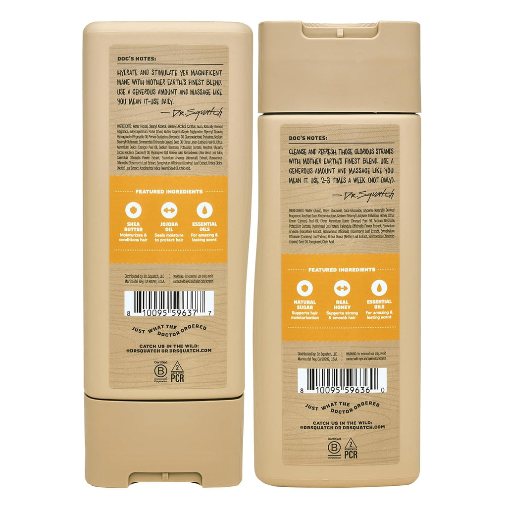 Dr. Squatch Paquete de cabello natural para hombres, cabello saluda...