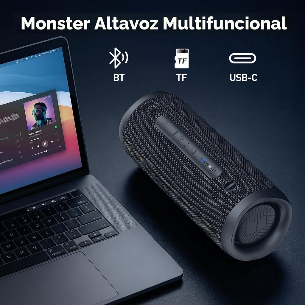 Monster Altavoz Bluetooth, Altavoces Bluetooth Inalámbricos Portáti...