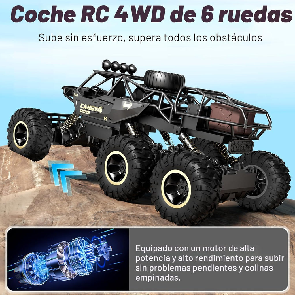 Jiakora Coches RC de Gran Tamaño, Camión RC Rock Crawler con 2 Bate...