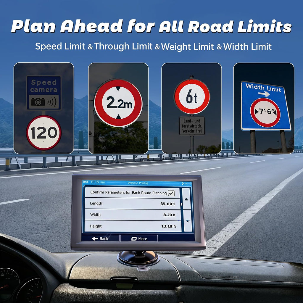 Navegador GPS para camioneta RV, 9 pulgadas, no requiere red | Mapa...