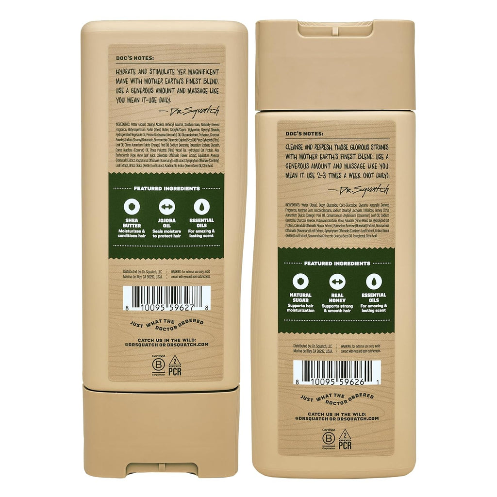 Dr. Squatch Paquete de Cabello Natural para Hombres - Cabello Salud...