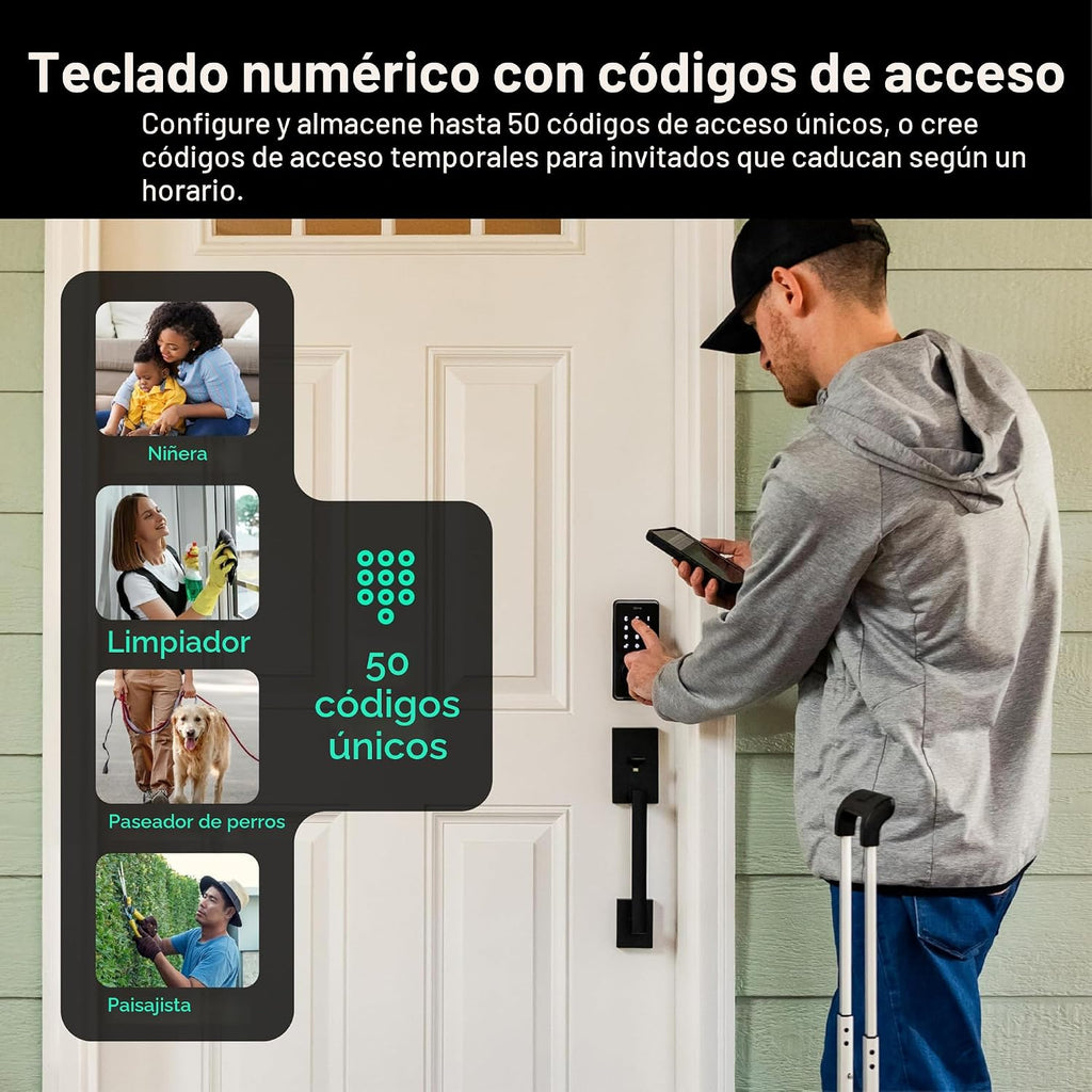 Wyze Auto-Lock Bolt v2, cerradura inteligente de entrada sin llave...