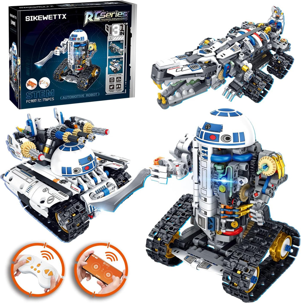 Kit de construcción de robótica STEM 3 en 1, 776 piezas con aplicac...