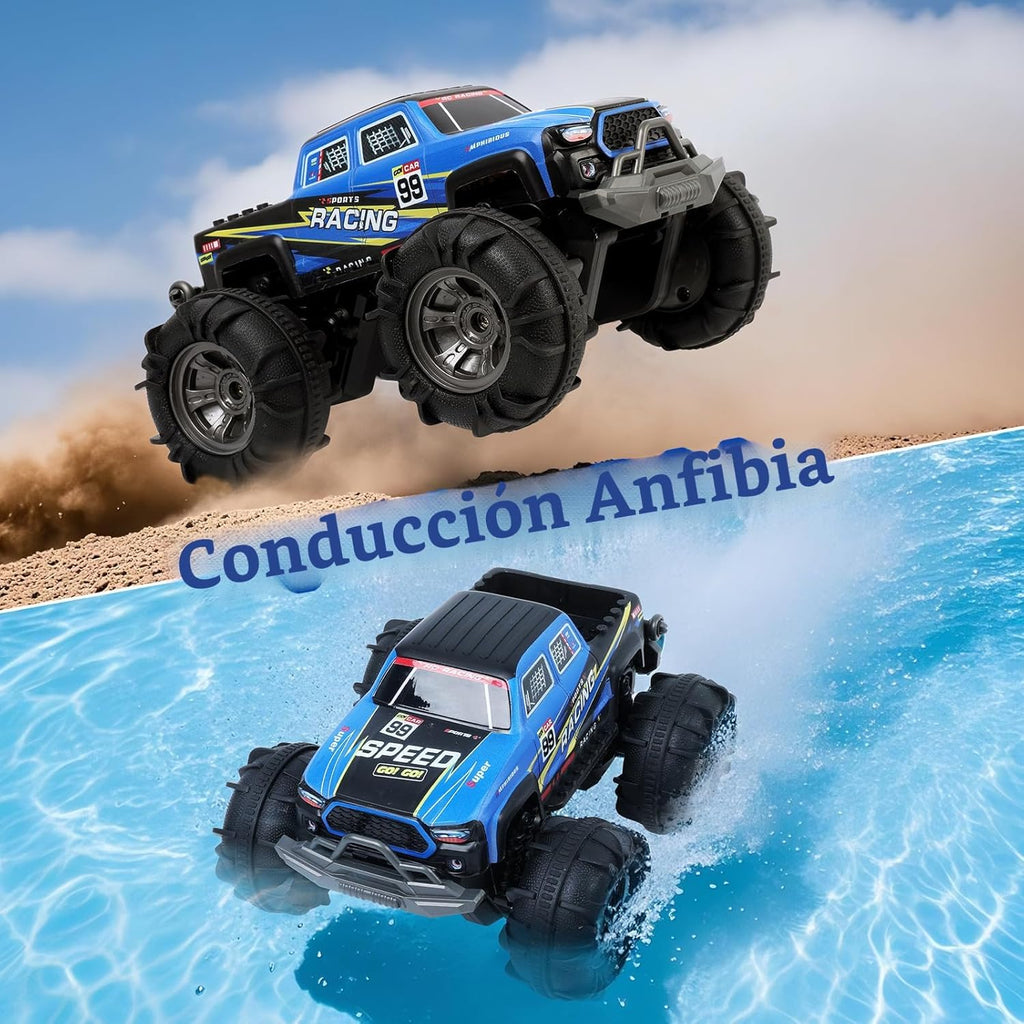 QXHOL - Camión monstruo impermeable RC con gesto, vehículo de contr...