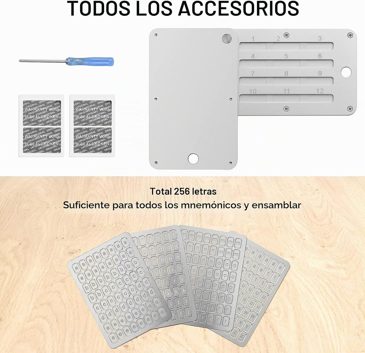 Cartera Bitcoin de acero criptográfico, copia de seguridad de semil...