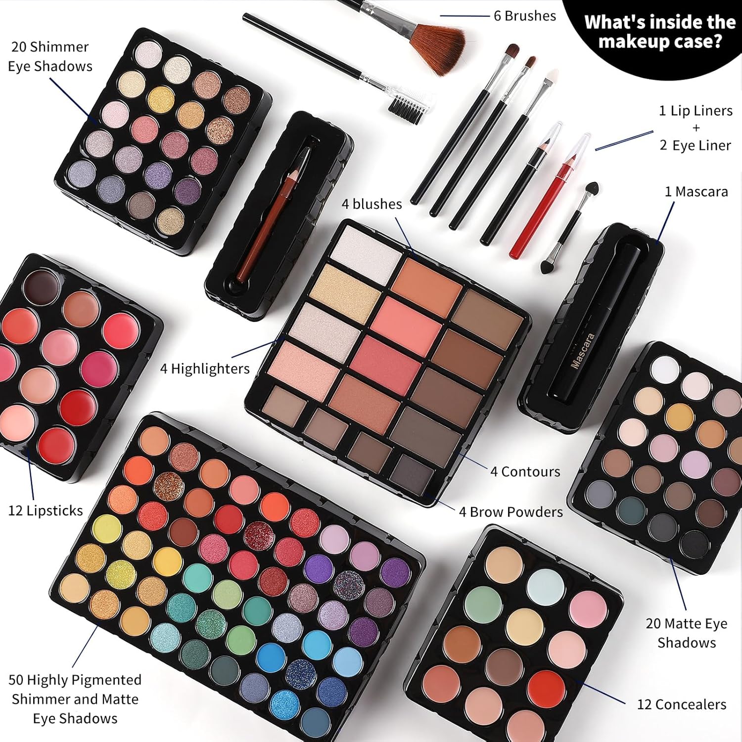 Set de regalo de maquillaje para mujeres y niñas, kit de maquillaje...