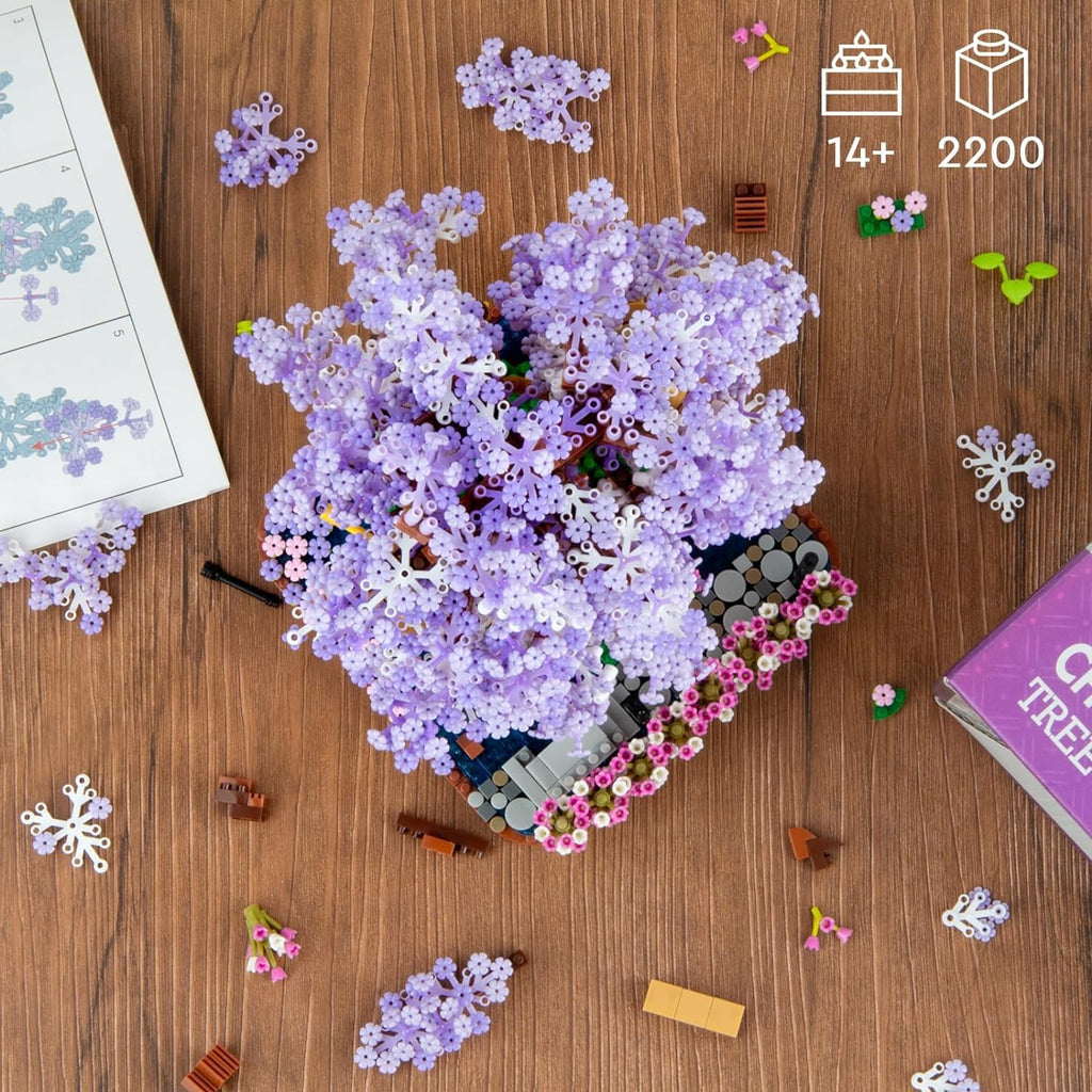 Vziimo Juego de construcción de árbol bonsái en flor de cerezo, jue...