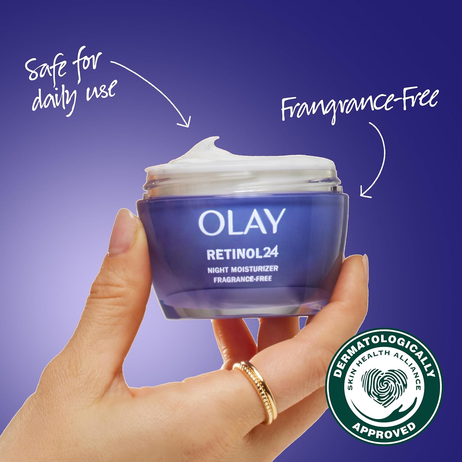 Olay Retinol 24 Hidratante facial, crema de noche antienvejecimient...