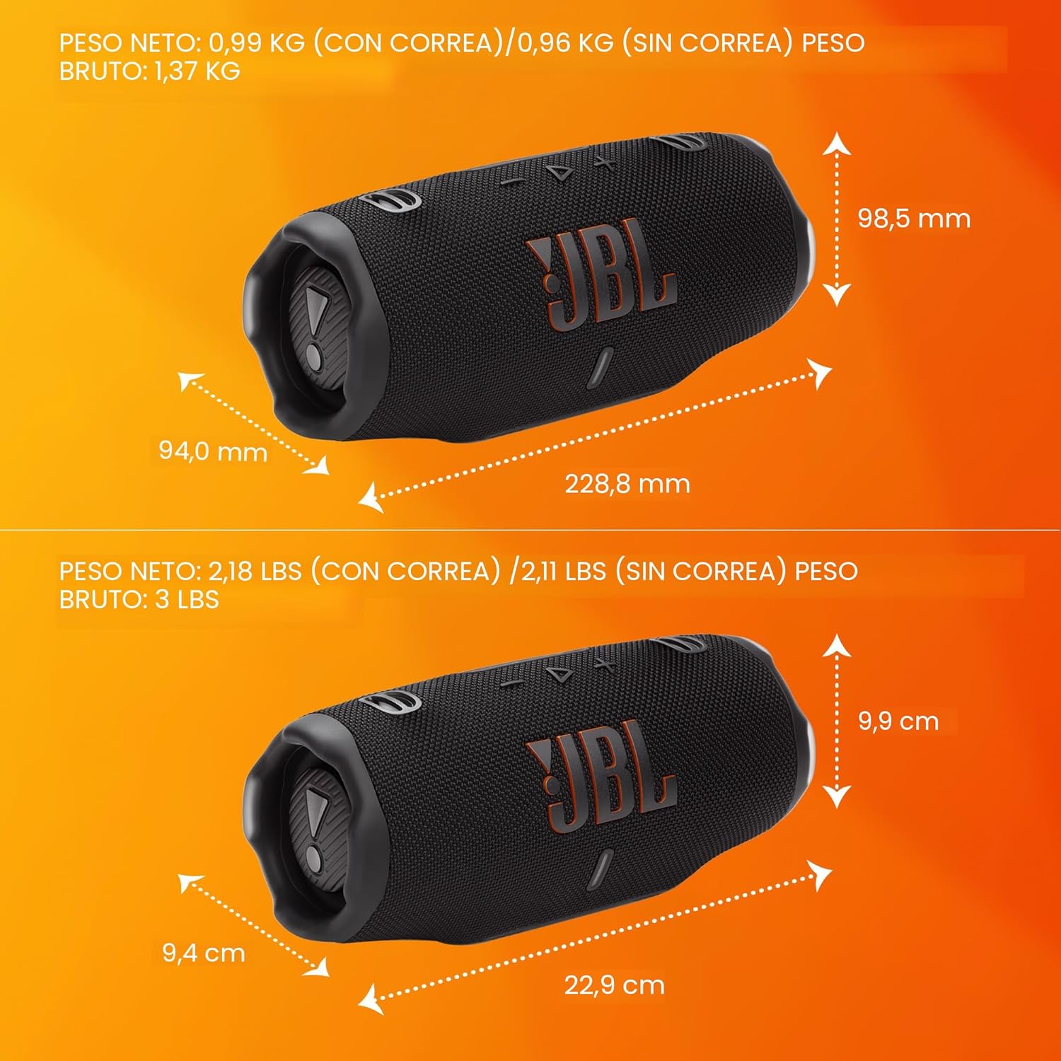 JBL Charge 6 - Altavoz Bluetooth Portátil, Impermeable y a Prueba d...
