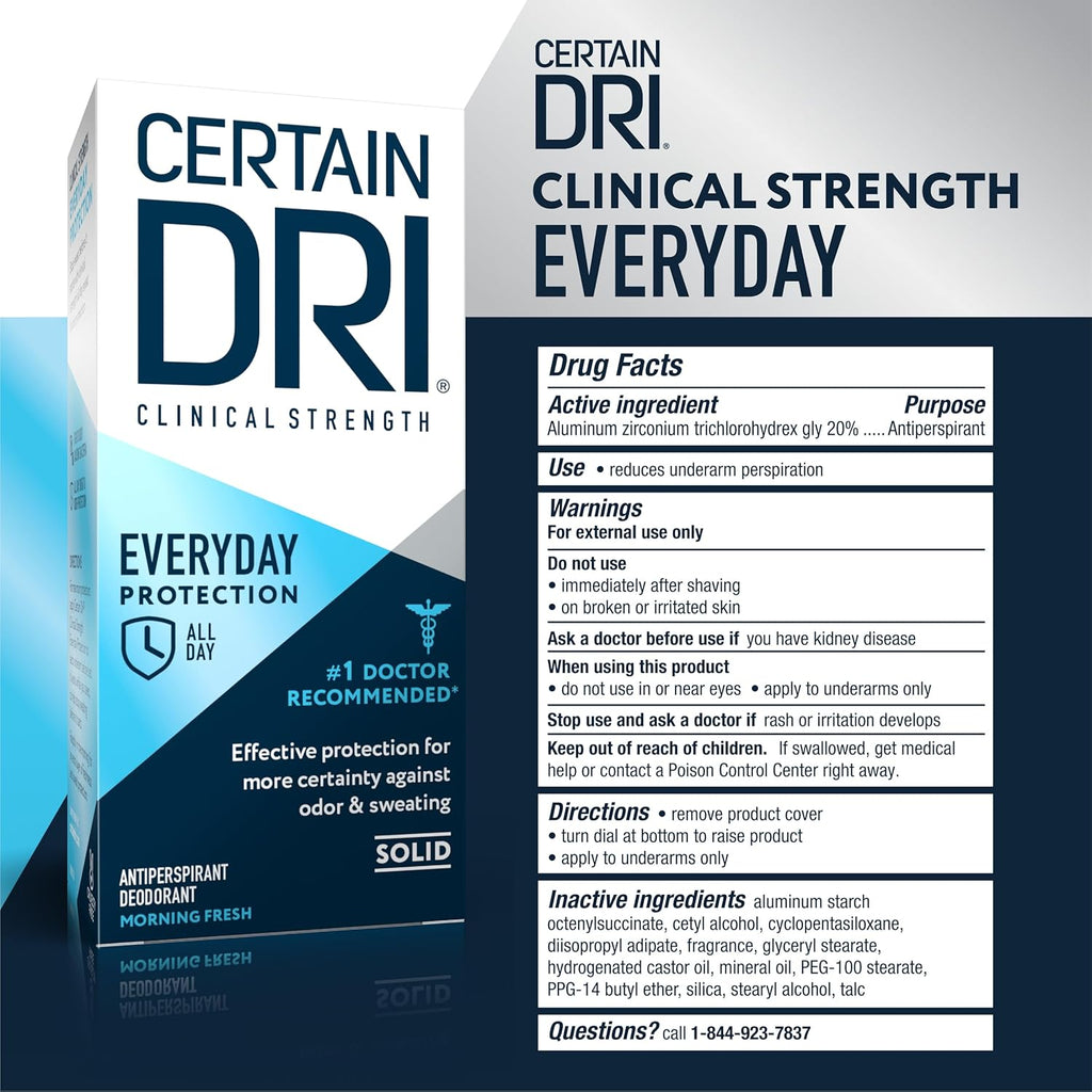 Certain Dri Everyday Strength - Antitranspirante clínico, protecció...
