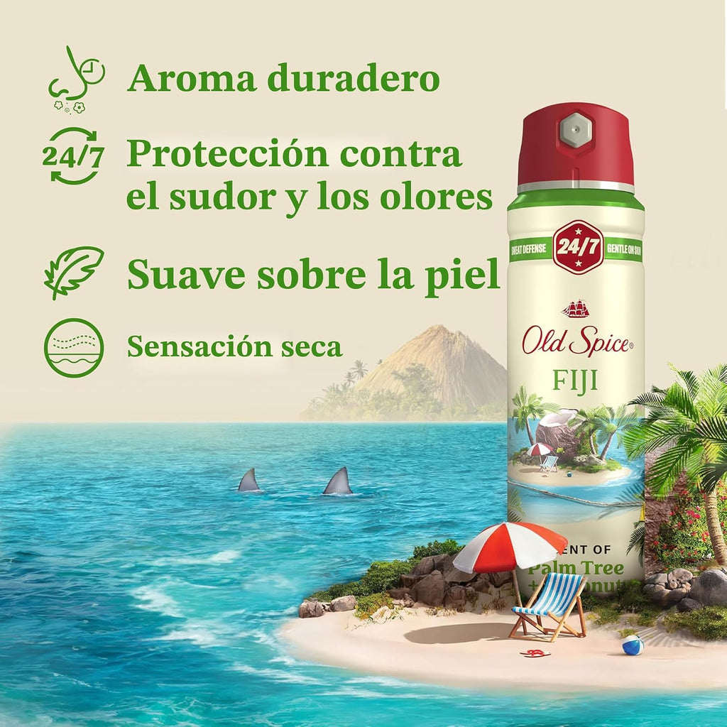 Old Spice Dry Spray Desodorante antitranspirante para hombres, fres...
