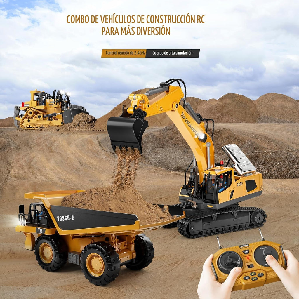 KIDMARKT Excavadora de juguete con control remoto para niños | Cami...