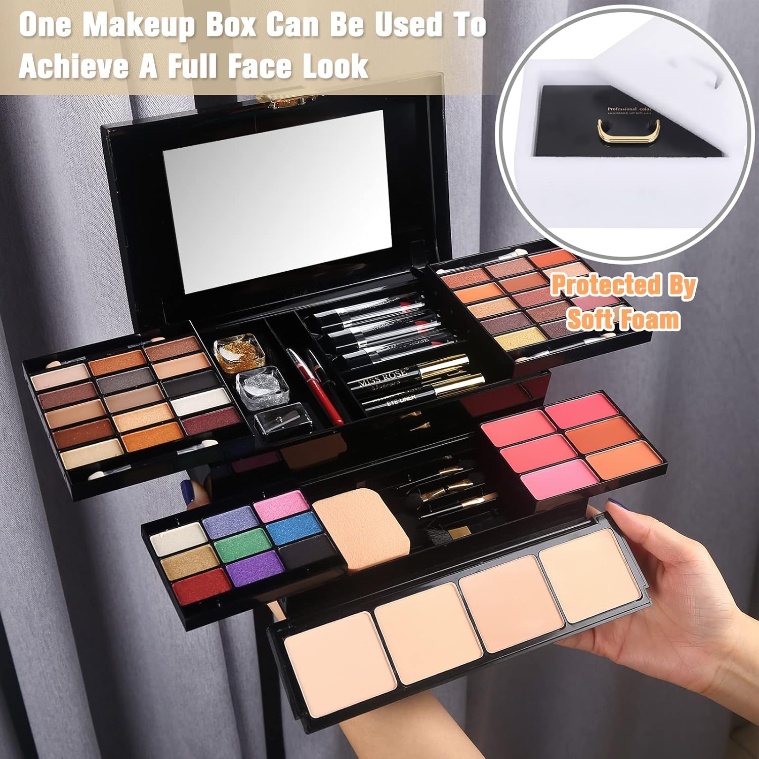 Kit de maquillaje profesional para mujeres y niñas, kit completo co...