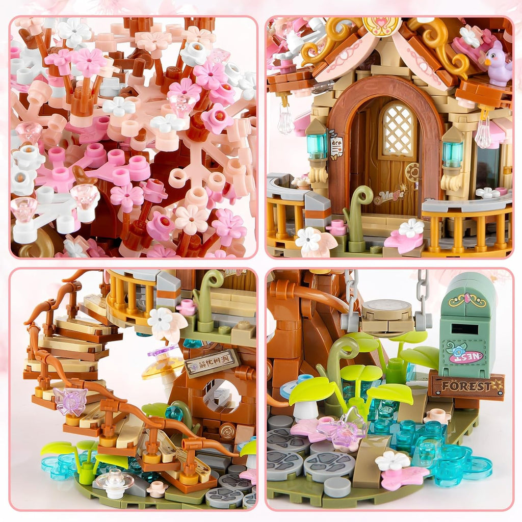 Vziimo - Juego de construcción de árbol bonsái de flor de cerezo, c...