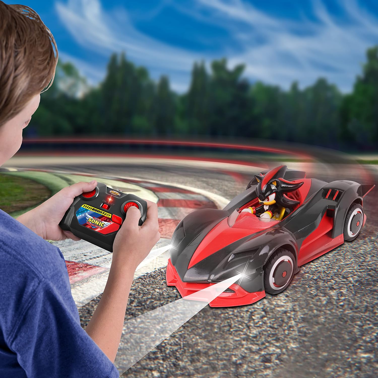 NKOK Team Sonic Racing - Auto de juguete con control remoto de 2.4...