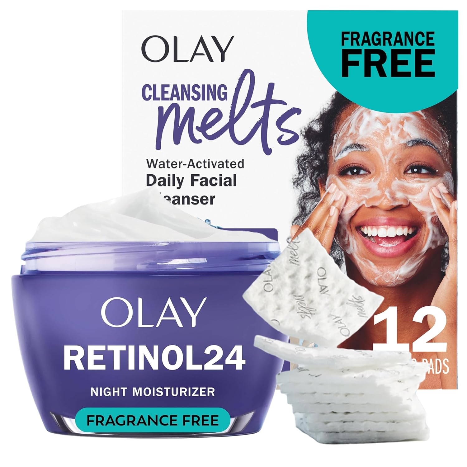 Olay Retinol 24 Hidratante facial, crema de noche antienvejecimient...