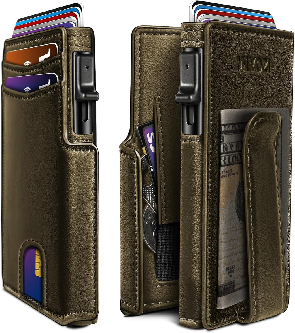 miyozi Billetera para hombre, magnética minimalista delgada con sop...