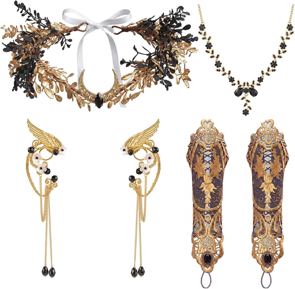 Liliaafar Juego de 4 accesorios renacentistas de elfos de hada, acc...