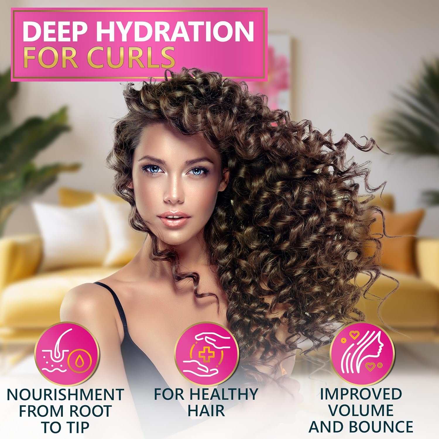 Juego de champú y acondicionador para cabello rizado, sin sulfatos...