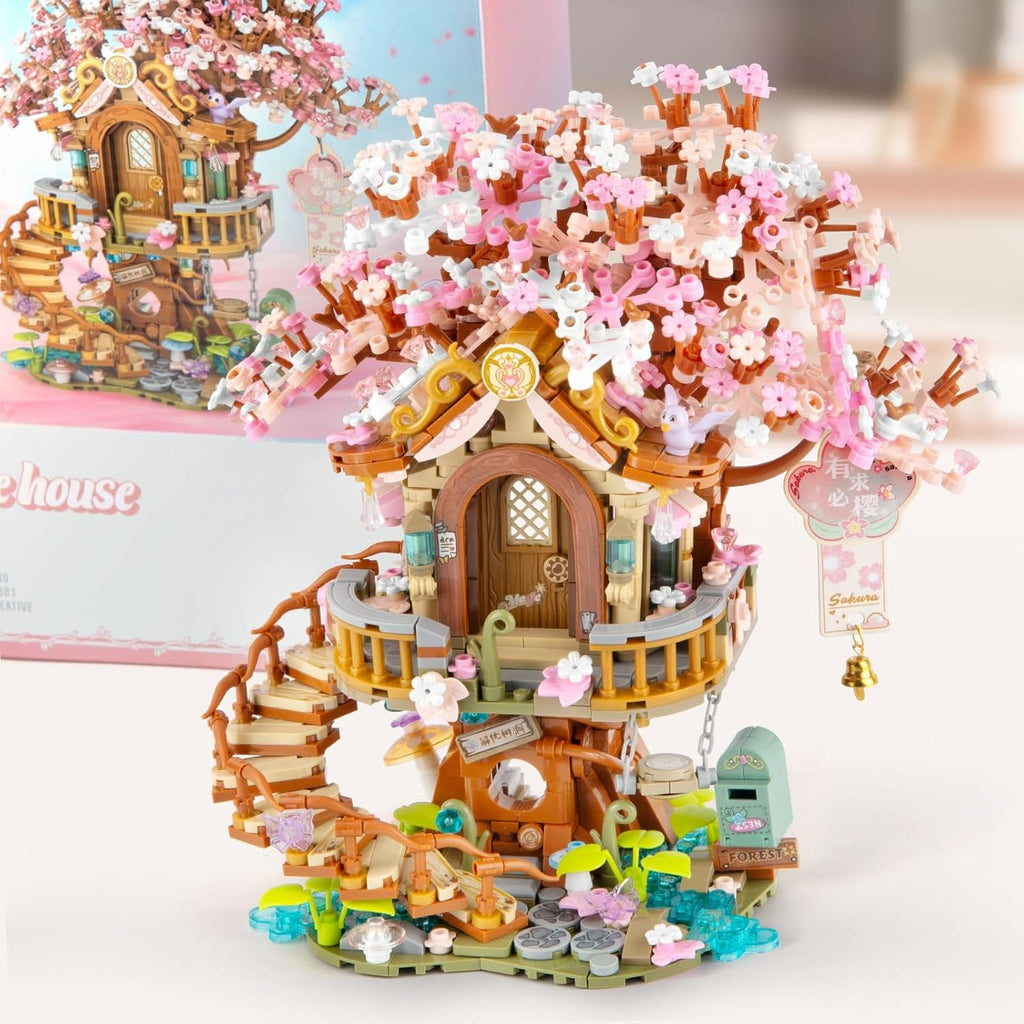 Vziimo - Juego de construcción de árbol bonsái de flor de cerezo, c...